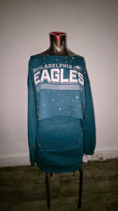 Philadelphia Eagles Blinged-Out 2-Piece Skirt Set – Upcycled & Hand-Embellished